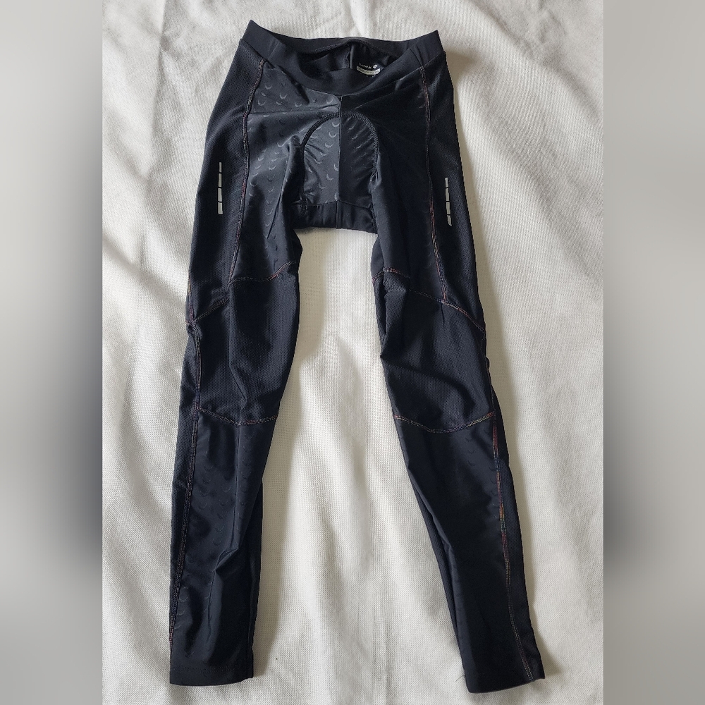 Santic Black Padded Cycling Reflectorized Tights  Size XS